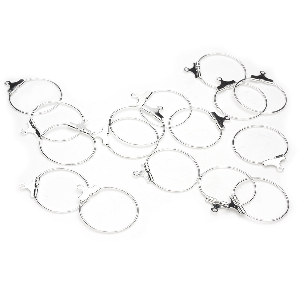 Hanging Hoop Small Silver Plated 20mm-Pack of 50