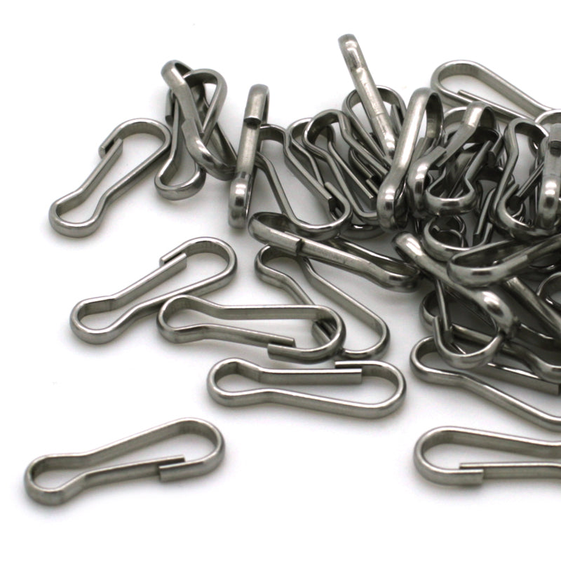Heavy Hook Antique Silver Metal 18x6mm-Pack of 50