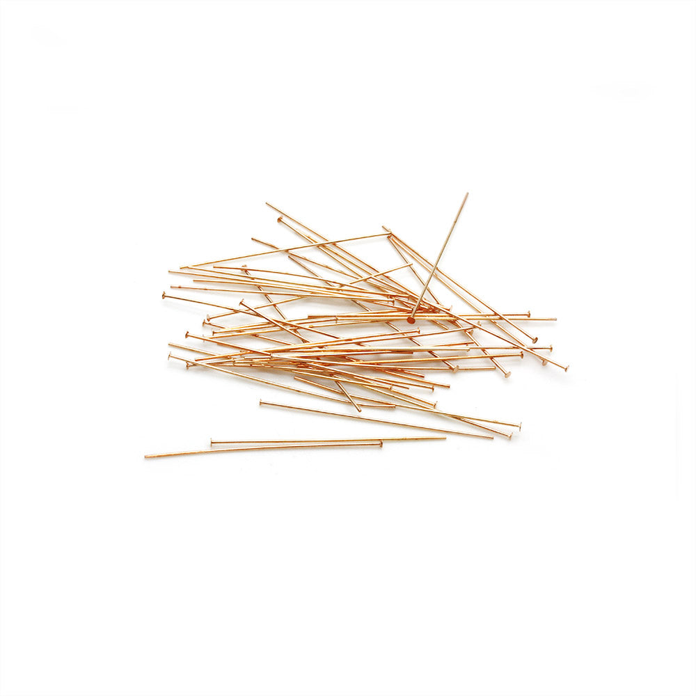 Headpin Rose Gold Plated 2inch - Pack of 100