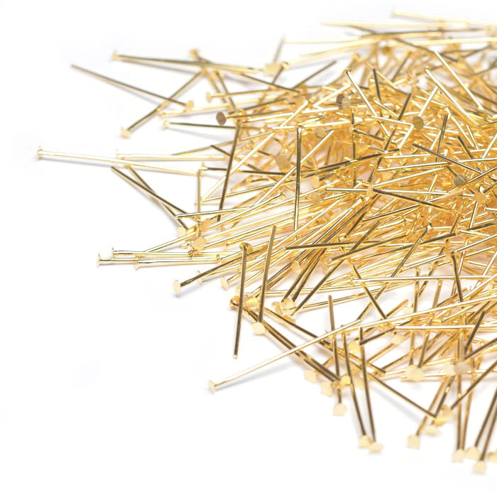Short Headpin Gold Plated 1-Pack of 100