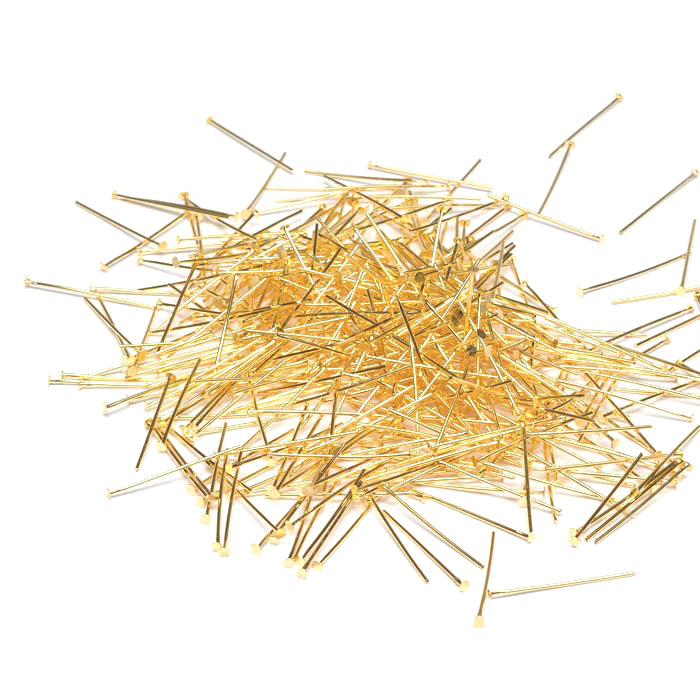 Short Headpin Gold Plated 1-Pack of 100