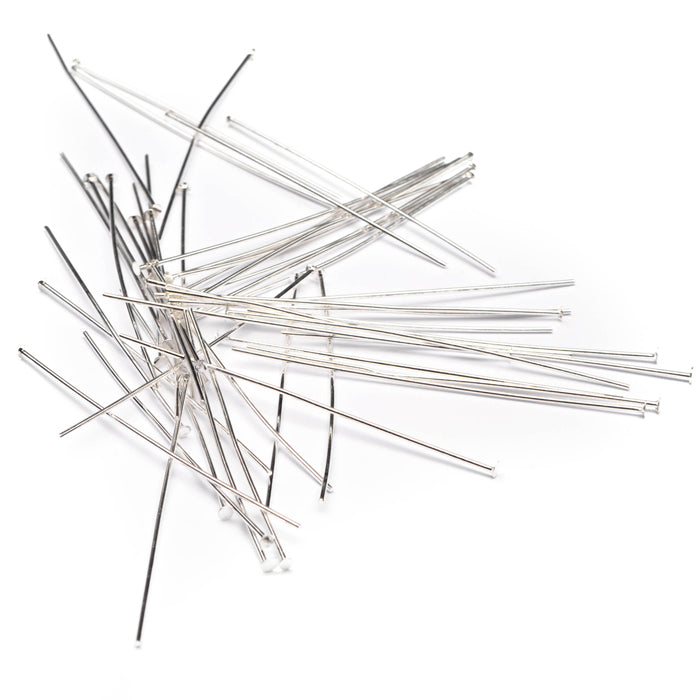 Headpin Silver Plated Metal 2-Pack of 12