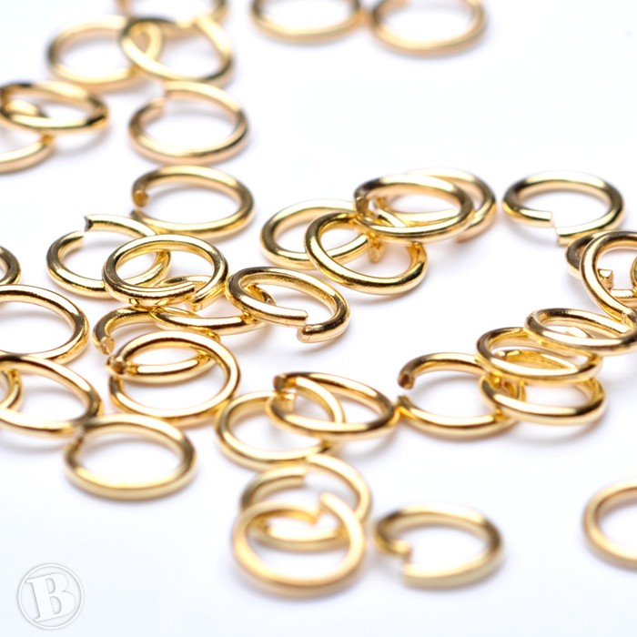 Jump Ring Gold Plated Metal 5mm-Pack of 25
