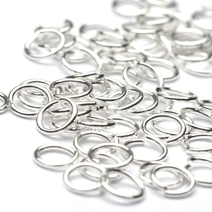 Jump Ring Silver Plated Metal 5mm-Pack of 100 - Main Image