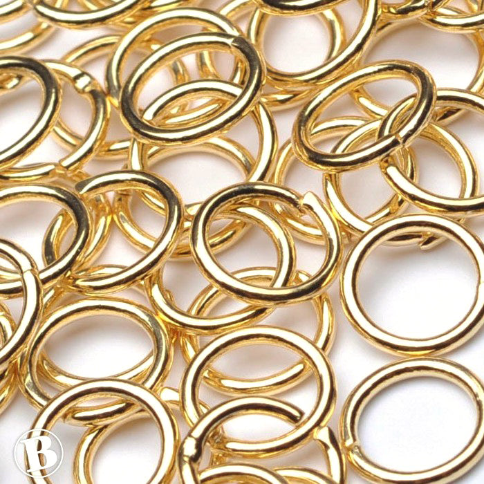 Jump Ring Gold Plated Metal 7mm-Pack of 15