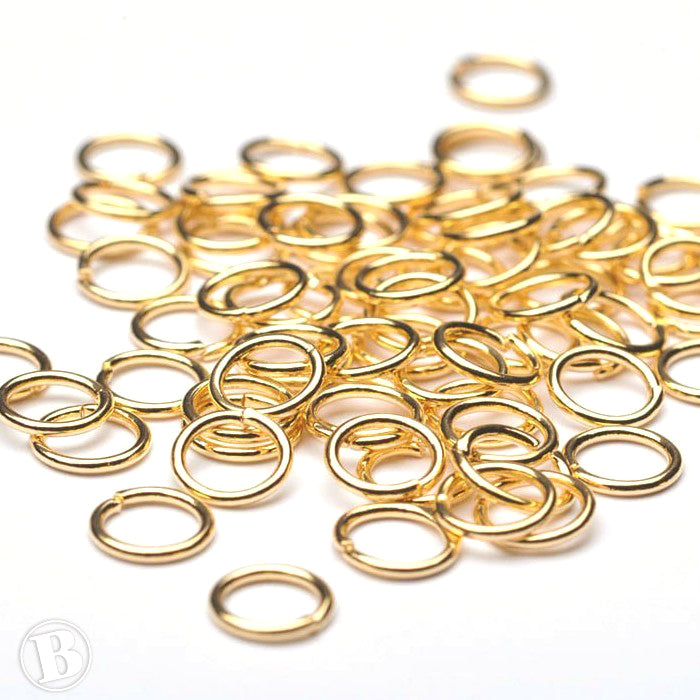 Jump Ring Gold Plated Metal 7mm-Pack of 15