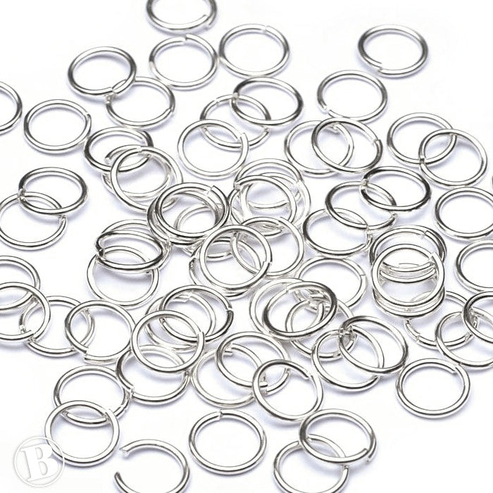 Jump Ring Silver Plated Metal 7mm-Pack of 100