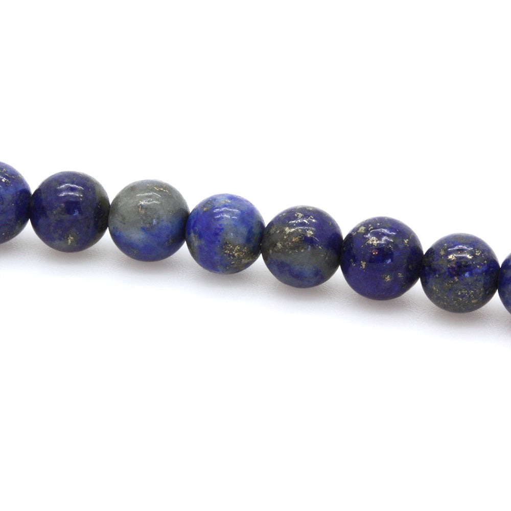 Natural Lapis Lazuli Smooth Round Beads 6mm - Strand of 35cm