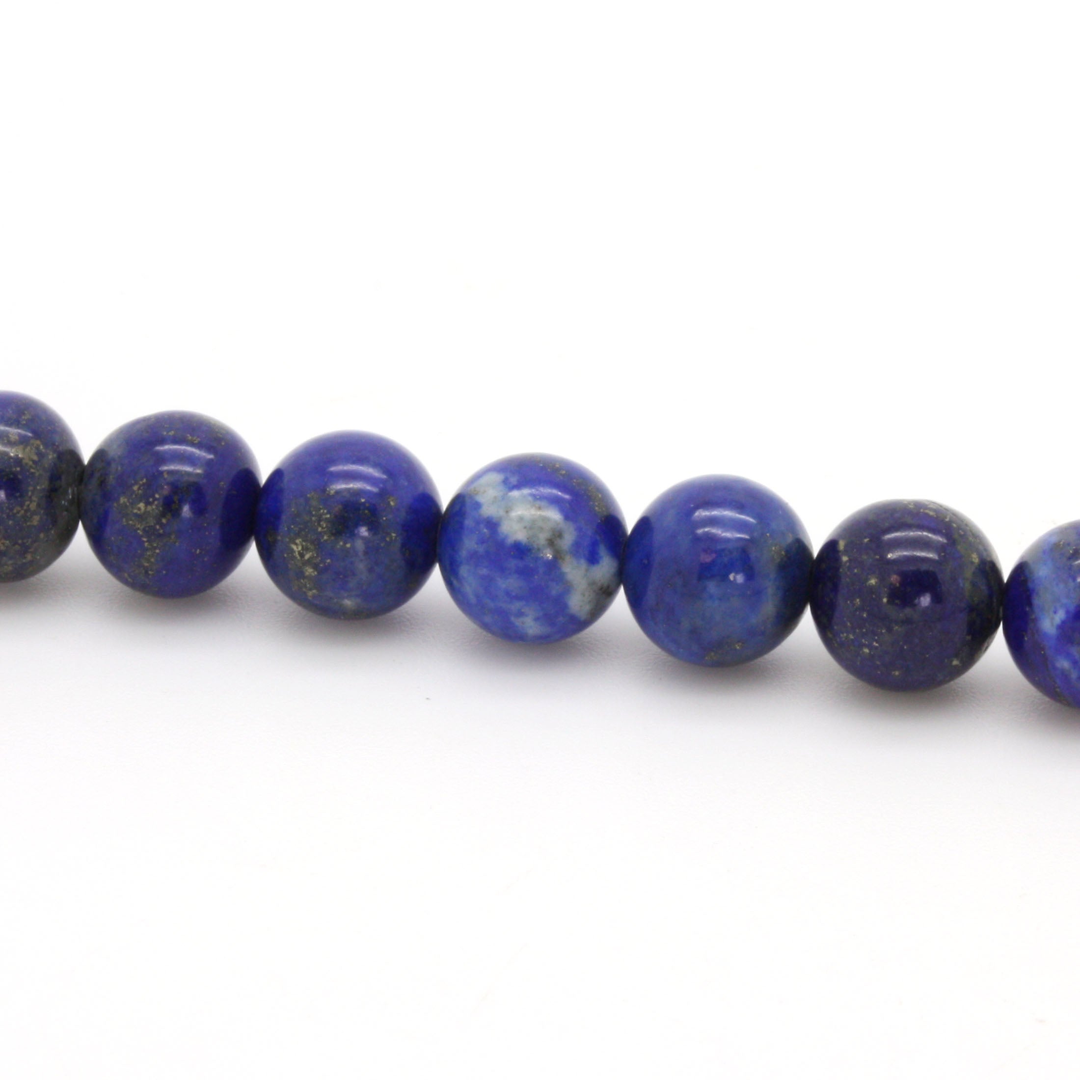 Natural Lapis Lazuli Smooth Round Beads 8mm - Strand of 35cm