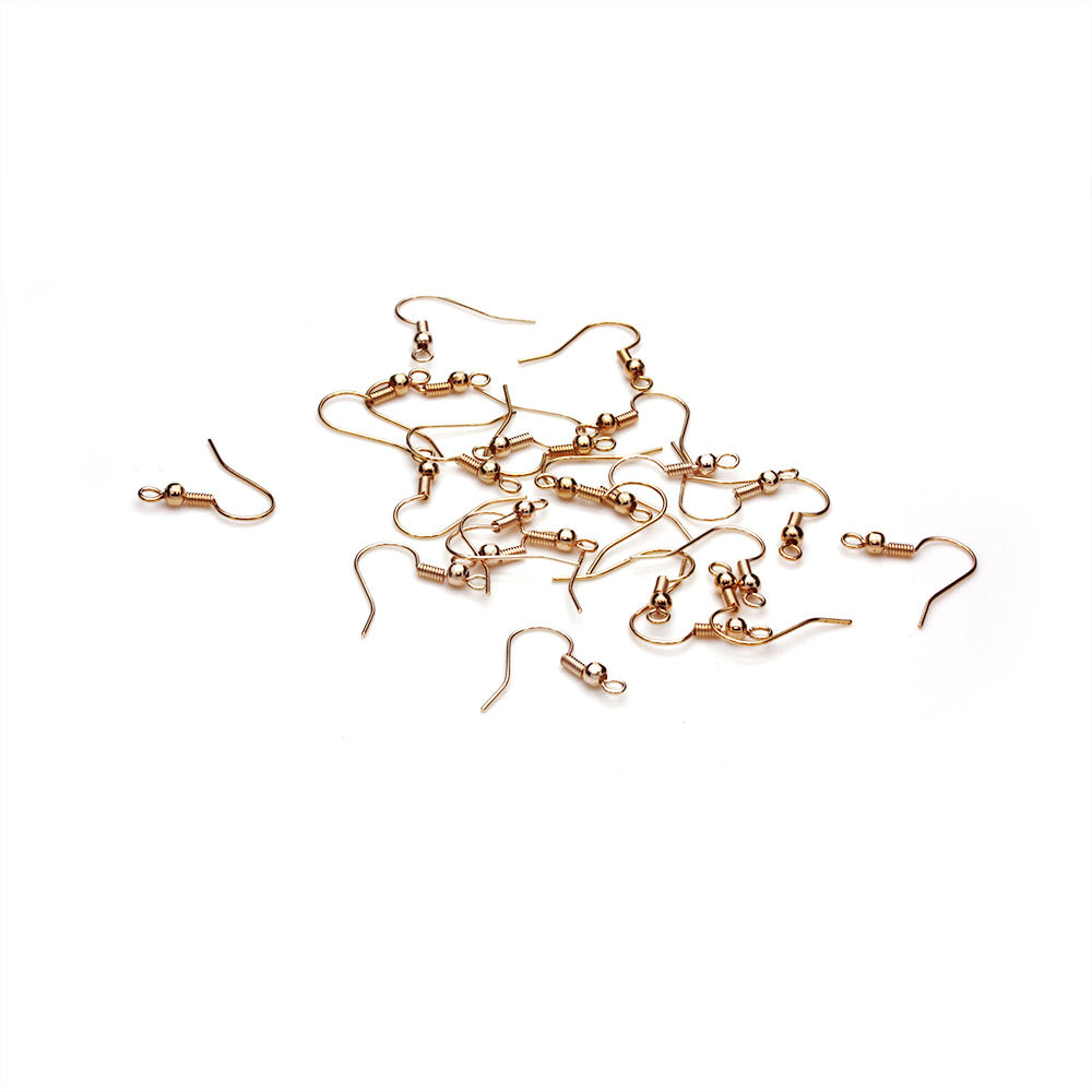 Long Ballwire Rose Gold Plated 25x20mm - Pack of 100