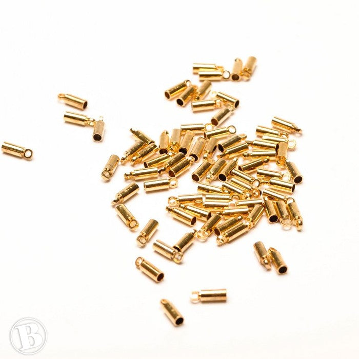 Brass End Cap Gold Plated 6mm-Pack of 100