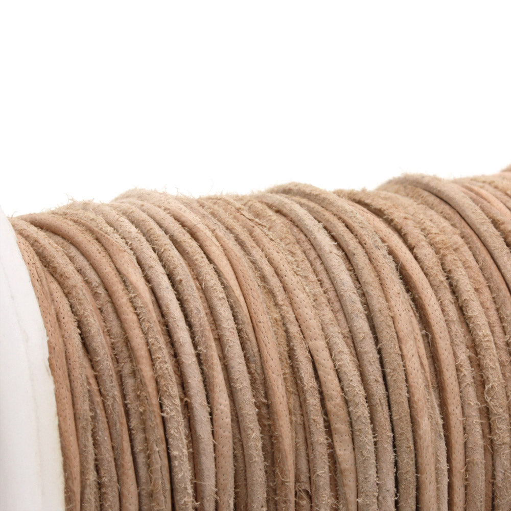 Thong Natural Leather 1mm-Reel of 50m