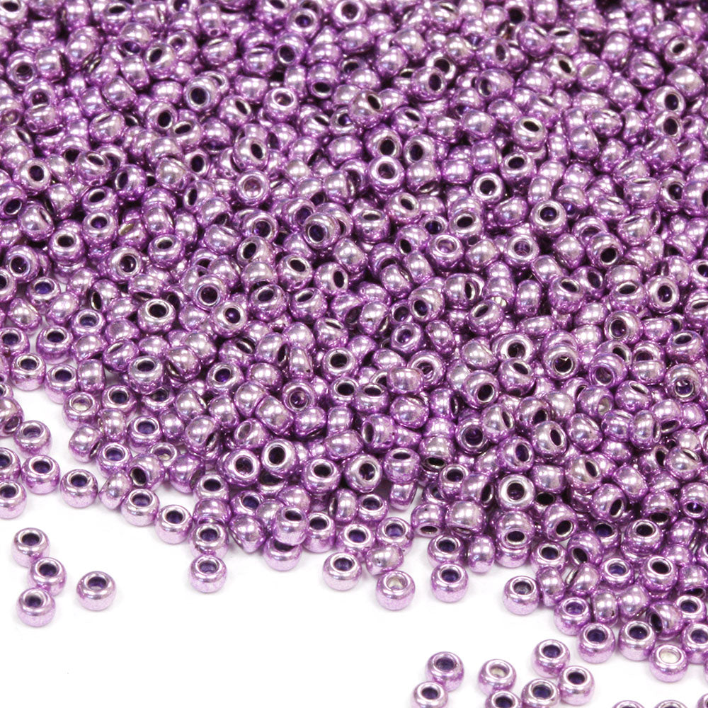 Czech Metallic Purple Rocaille/Seed 11/0-Pack of 3g