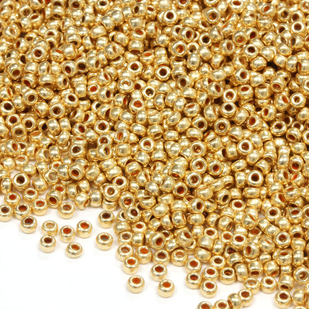 Czech Metallic Apricot Seed Beads 11/0 - Pack of 20g
