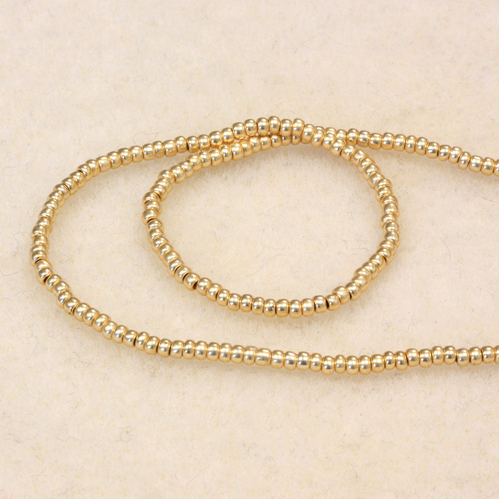 Czech Metallic Apricot Seed Beads 11/0 - Pack of 20g