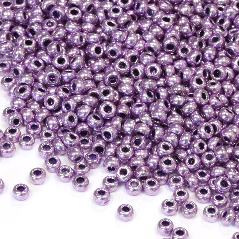 Czech Metallic Purple Rocaille/Seed 8/0-Pack of 3g