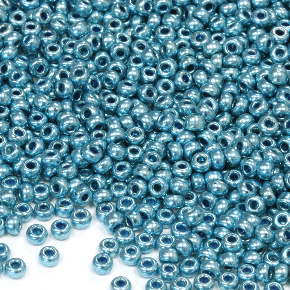 Czech Metallic Turquoise Rocaille/Seed 8/0-Pack of 50g
