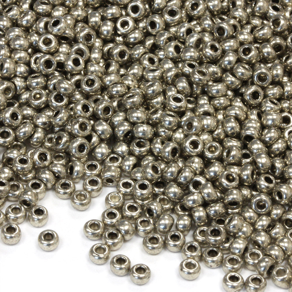 Czech Metallic Grey Seed Beads 8/0 Pack of 20g