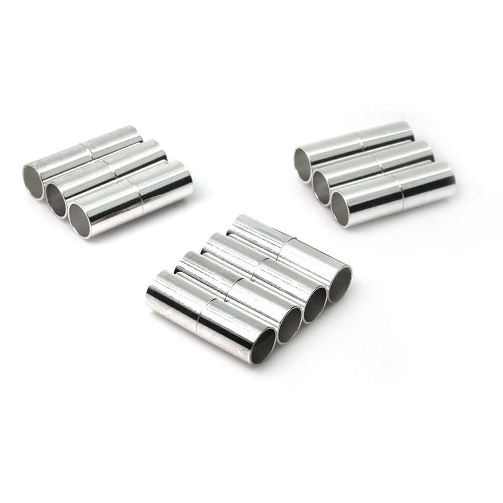 Magnetic Clasp Tube 6.2mm Silver Plated - Pack of 1