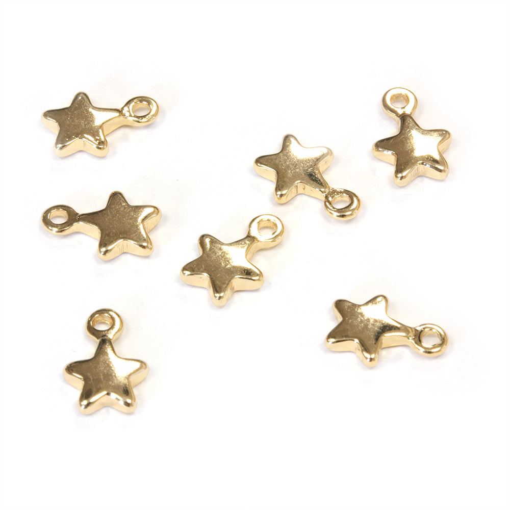 Star Drop Gold Plated 6x10mm - Pack of 10