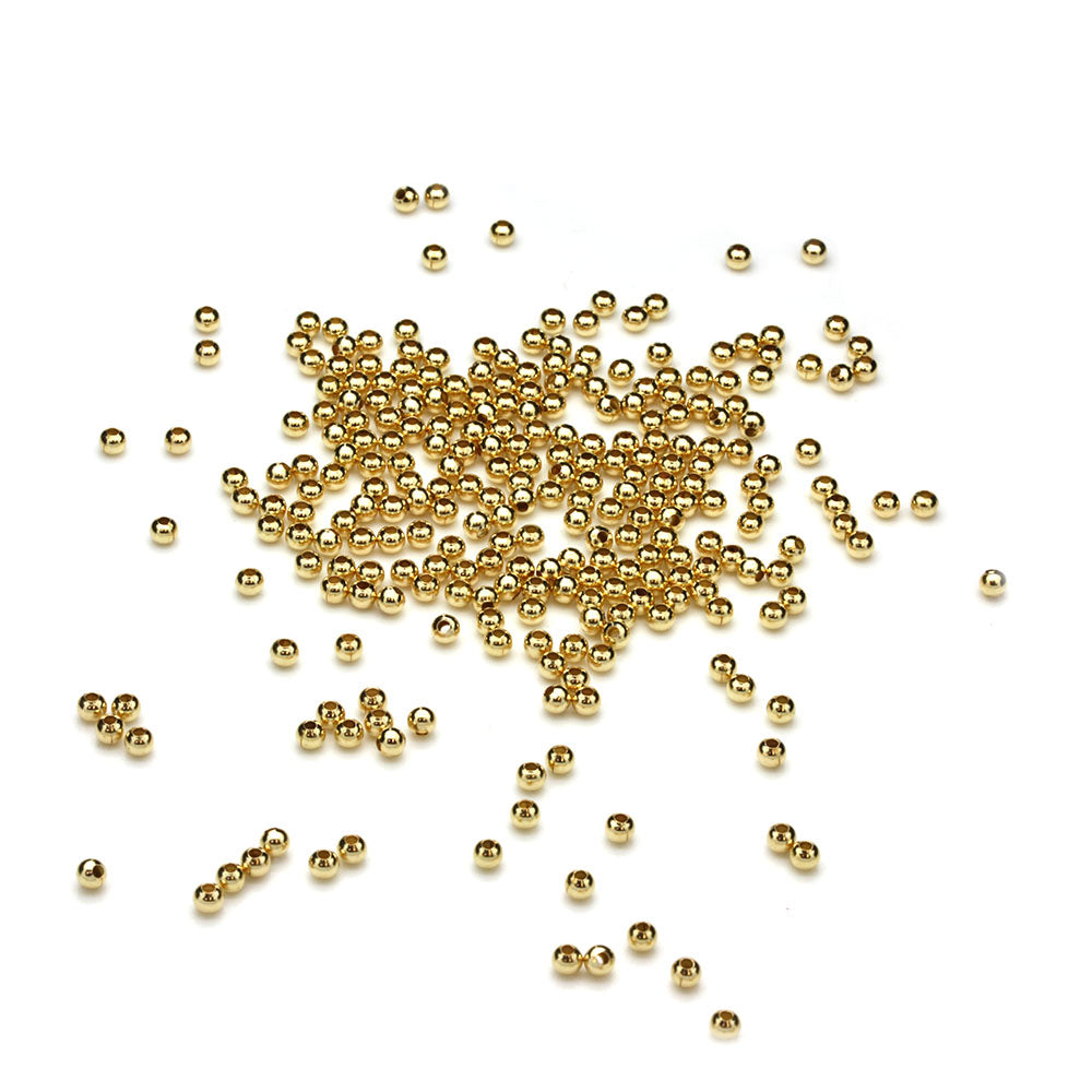 Gold Plated Metal Round 3mm-Pack of 250