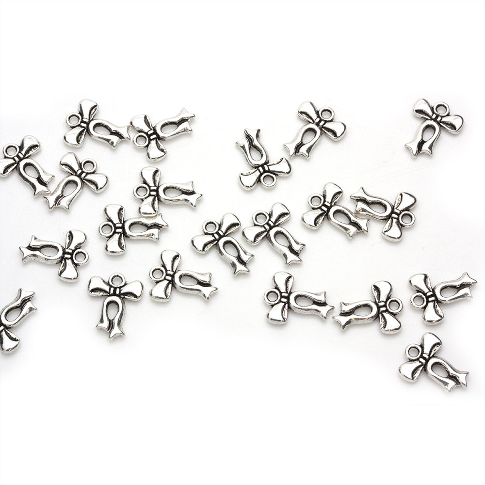Bow Antique Silver 15x12mm - Pack of 50