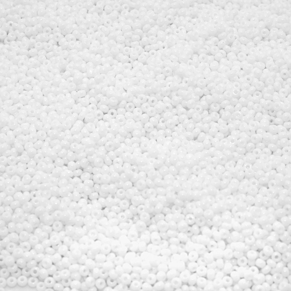 Opaque Czech White Glass Rocaille/Seed 11/0-Pack of 5g