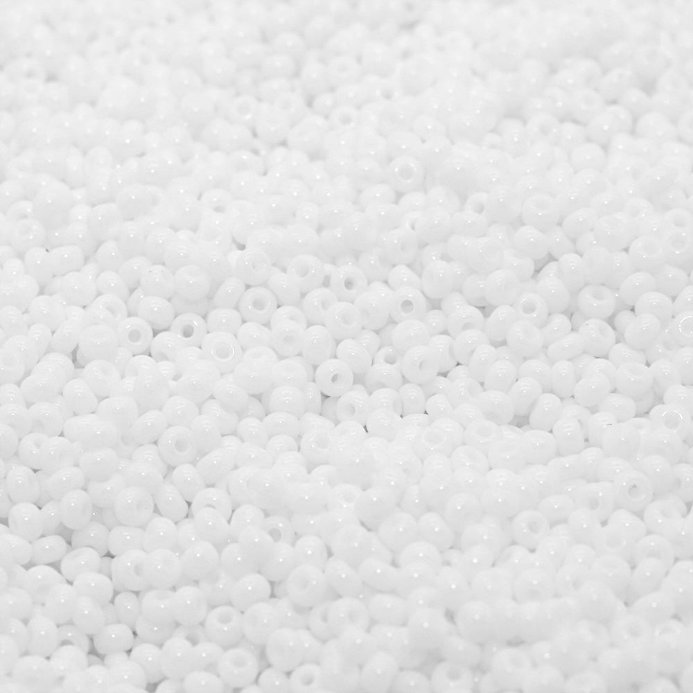 Opaque Czech White Glass Rocaille/Seed 11/0-Pack of 100g