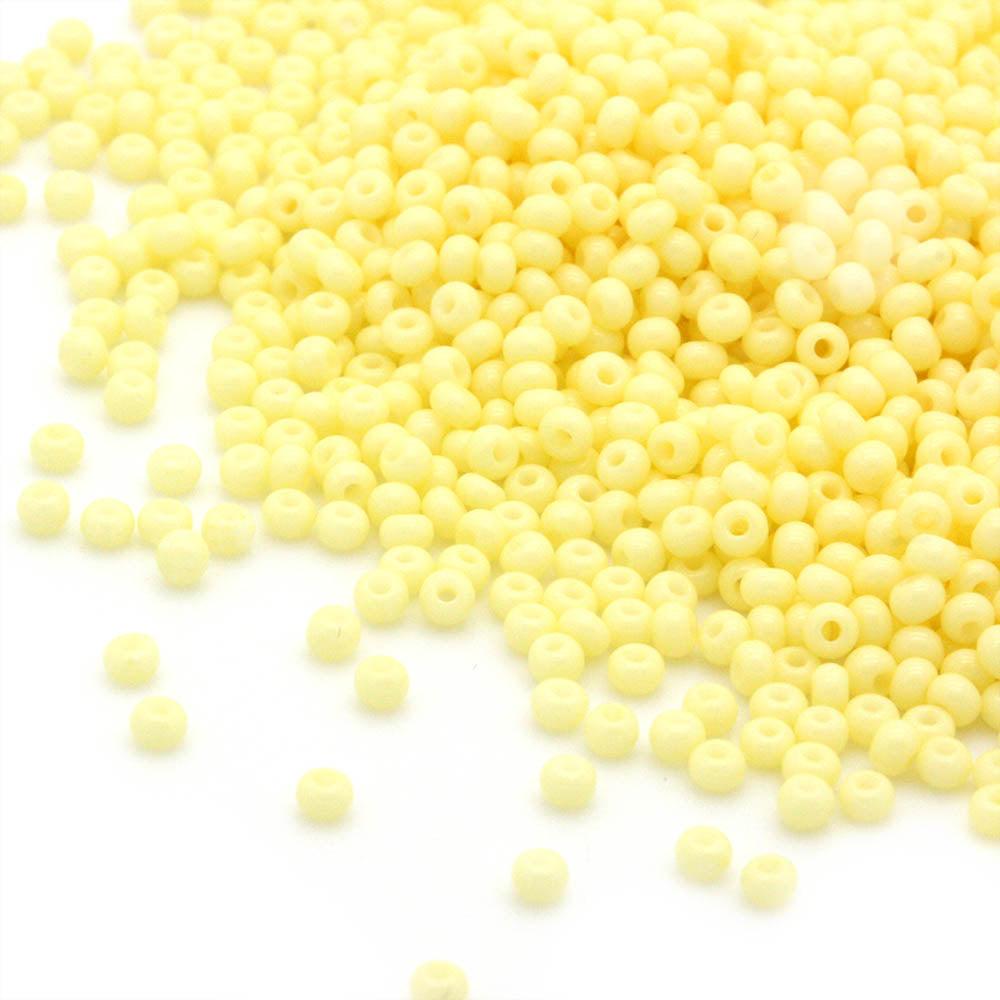 Opaque Czech Yellow Glass Rocaille/Seed 11/0 Pack of 100g