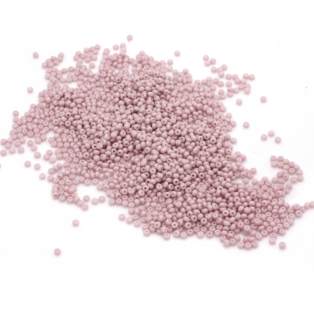 Opaque Czech Dusty Pink Glass Rocaille/Seed 11/0 Pack of 100g