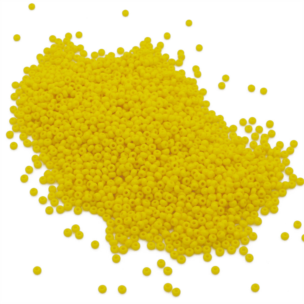Opaque Czech Yellow Glass Rocaille/Seed 11/0-Pack of 100g