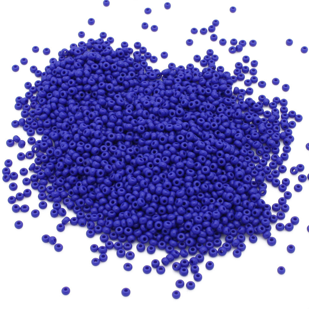 Opaque Czech Royal Blue Glass Rocaille/Seed 11/0-Pack of 5g