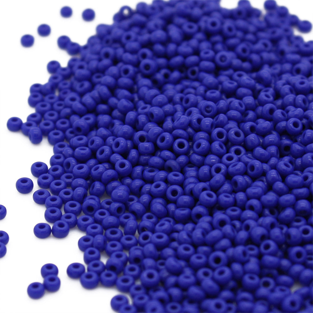 Opaque Czech Royal Blue Glass Rocaille/Seed 11/0-Pack of 100g