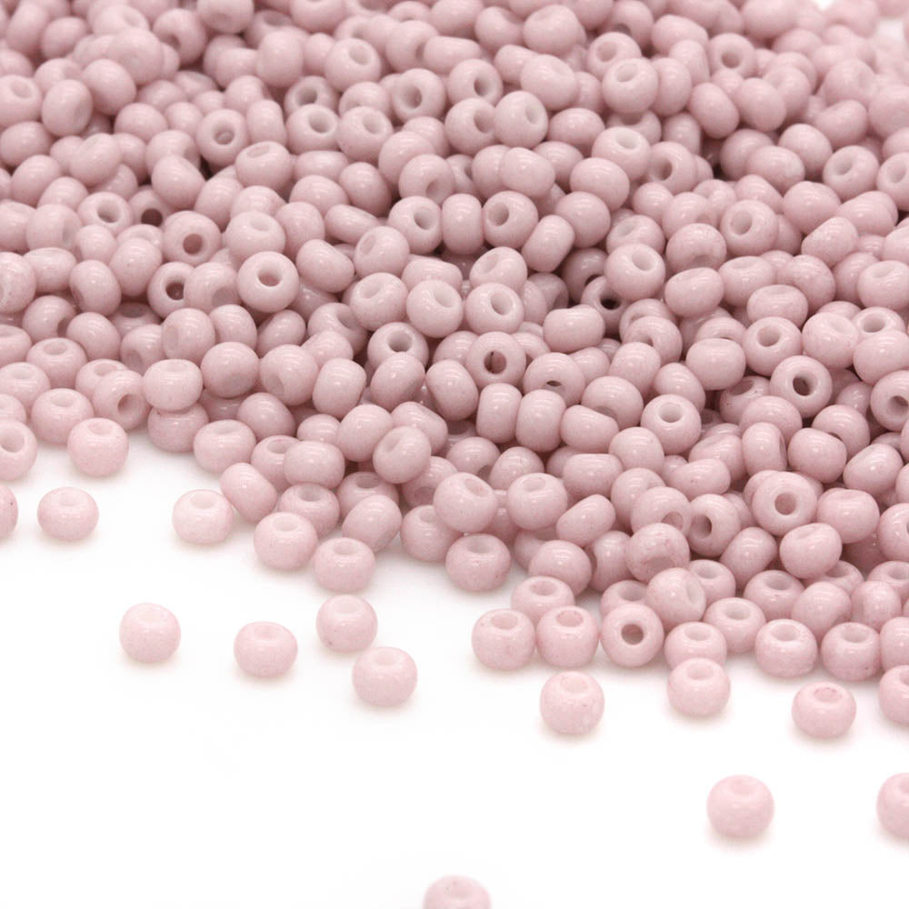 Opaque Czech Dusty Pink Glass Rocaille/Seed 8/0 Pack of 100g