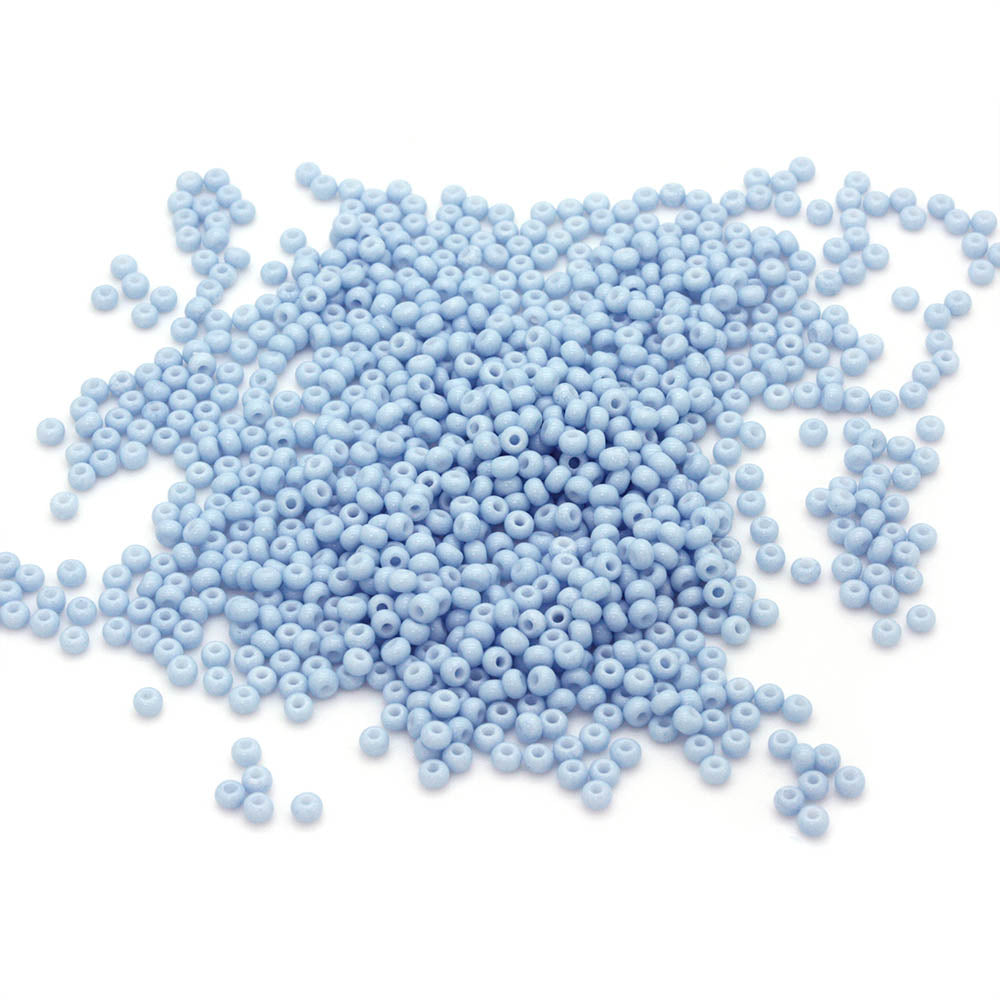 Opaque Czech Blue Glass Rocaille/Seed 8/0 Pack of 100g