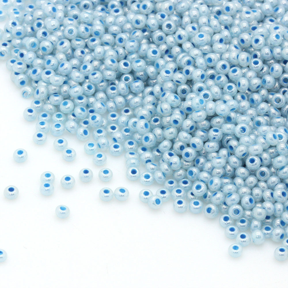 Pearlescent Czech Blue Glass Rocaille/Seed 11/0 Pack of 5g