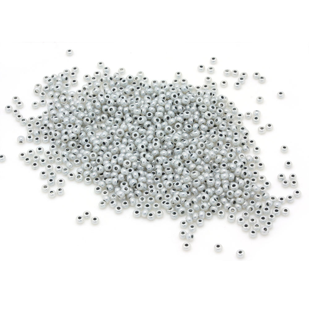 Pearlescent Czech Grey Glass Rocaille/Seed 8/0 Pack of 5g
