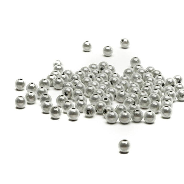 Miracle Bead White Plastic Round 8mm-Pack of 100