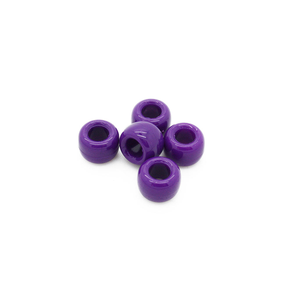 Neon Purple Plastic Barrel Pony 6x8mm-Pack of 500