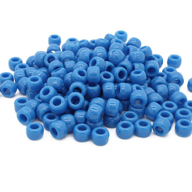 kids plastic neon blue coloured  pony beads with large holes