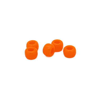 kids plastic neon orange coloured  pony beads with large holes