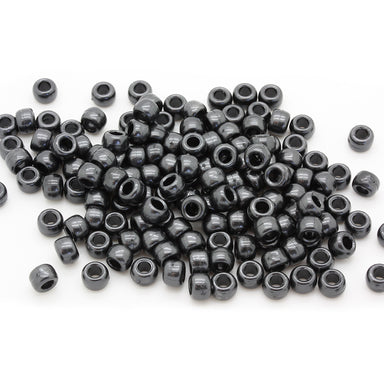 kids plastic black bath pearl coloured  pony beads with large holes