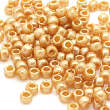 kids plastic gold bath pearl coloured  pony beads with large holes