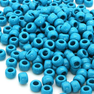 kids plastic turquoise coloured  pony beads with large holes