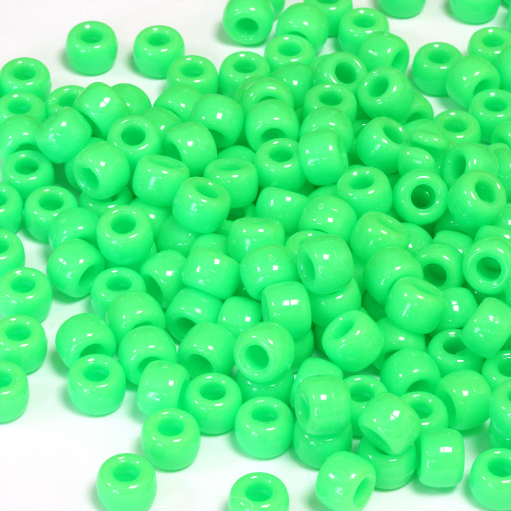 Opaque Lime Plastic Barrel Pony 6x8mm - Pack of 500