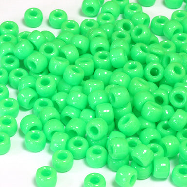 kids plastic lime  coloured  pony beads with large holes