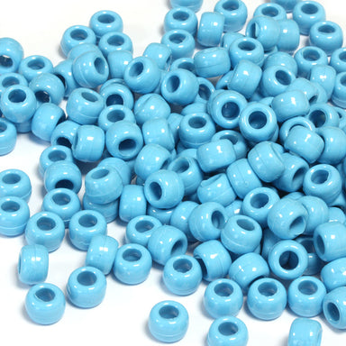 kids plastic pale blue  coloured  pony beads with large holes