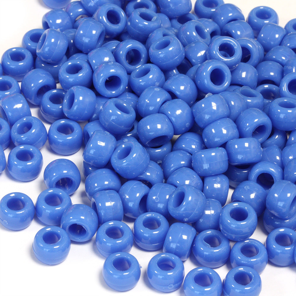 Opaque Periwinkle Plastic Barrel Pony 6x8mm - Pack of 500