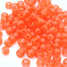 kids plastic transparent orange coloured  pony beads with large holes