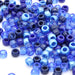 kids plastic mix of Blue pony beads with large holes